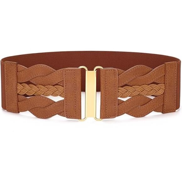 ✨ Wide Elastic Waist Belt for Women | Vintage 80s-Inspired Stretch Belt - Picture 2 of 2
